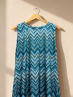 Load image into Gallery viewer, Blue Zigzag Dress