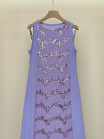Load image into Gallery viewer, Purple Crepe and Sequins Dress