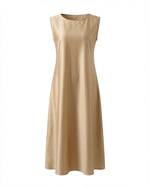 Load image into Gallery viewer, Gold beige Crepe Dress