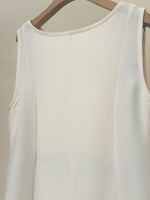 Load image into Gallery viewer, White double crepe Dress