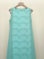 Load image into Gallery viewer, Mint green crepe and Sequins Dress