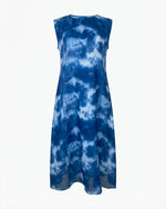 Load image into Gallery viewer, Blue and white shades Double Chiffon Dress
