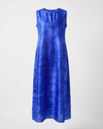 Load image into Gallery viewer, Blue Tie-Dye Crepe Dress