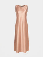 Load image into Gallery viewer, Nude Shiny Crepe Dress