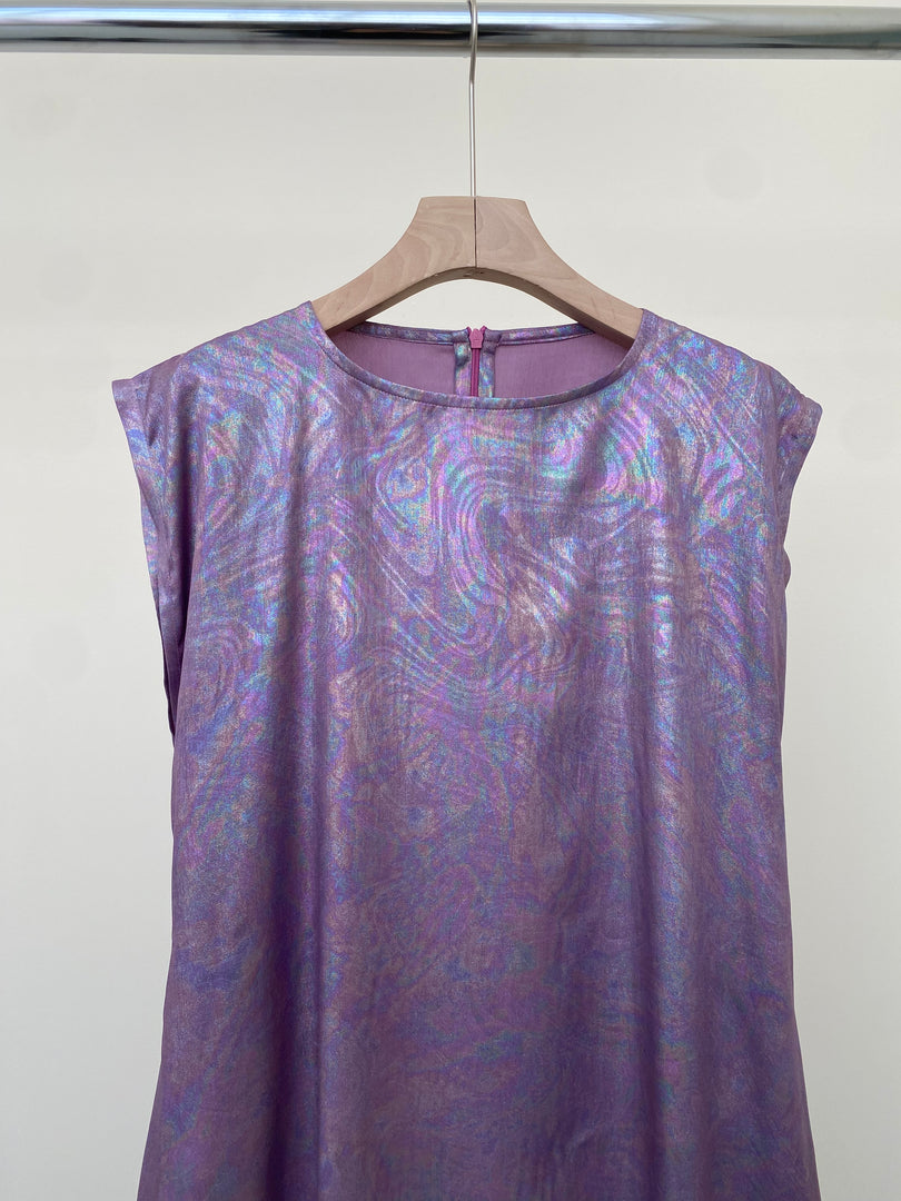 Purple swirl dress