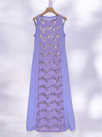 Load image into Gallery viewer, Purple Crepe and Sequins Dress
