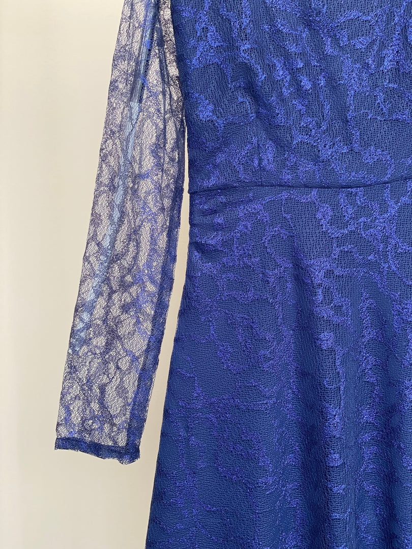 Navy Blue Lace Dress