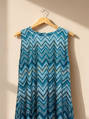 Blue Zigzag Dress