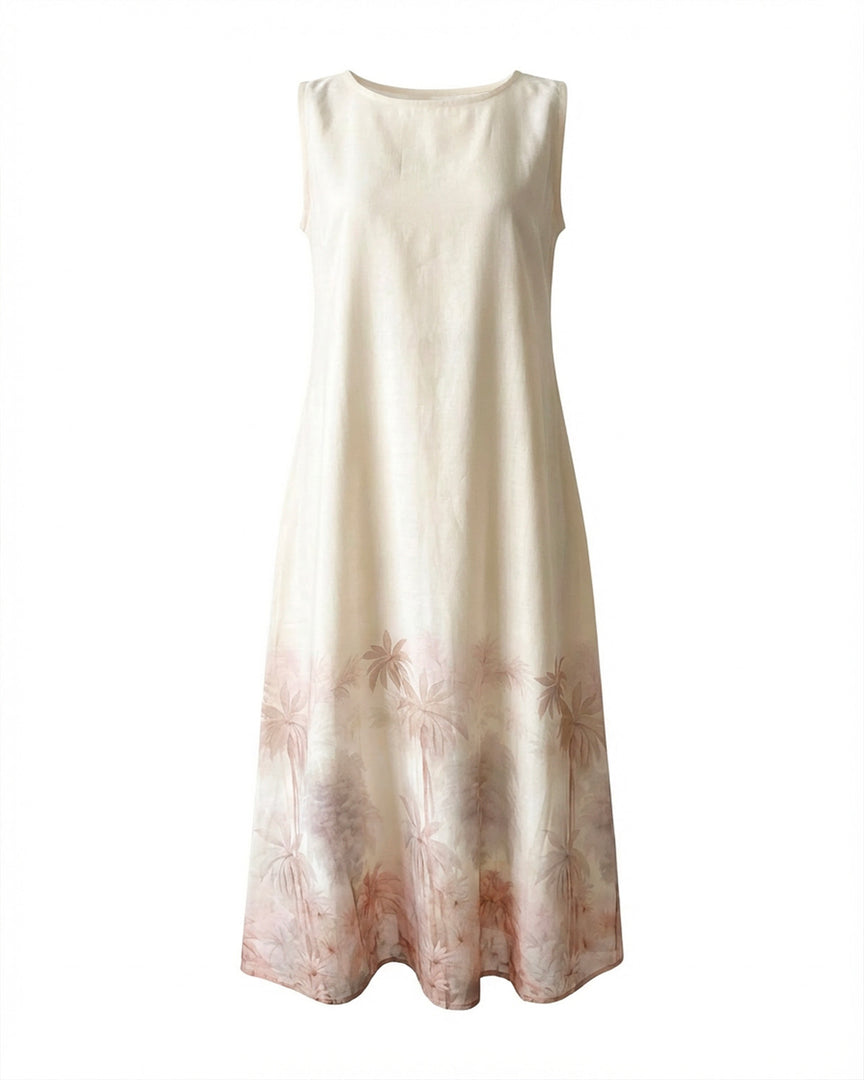 Palm linen viscose Dress