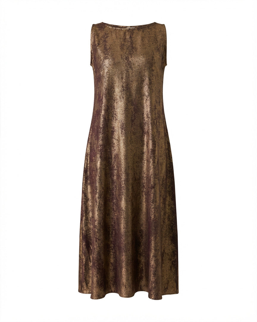Burgundy Shimmer Crepe Dress