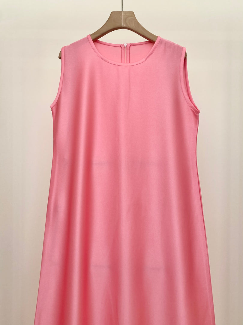 Soft Pink Crepe Dress