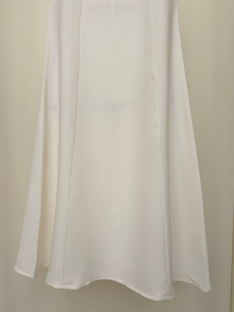 White double crepe Dress