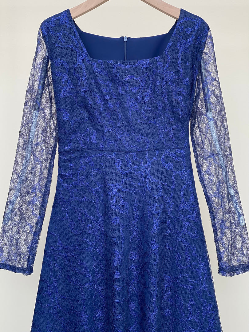 Navy Blue Lace Dress