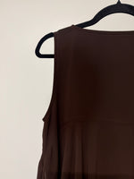 Load image into Gallery viewer, Brown Chiffon Ruffle Dress