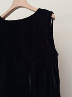 Load image into Gallery viewer, Black glitter velvet dress

