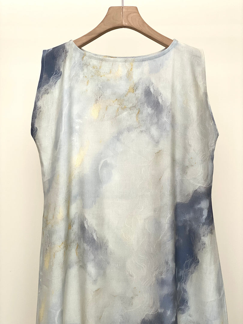 Sky Glow Linen Viscose Dress