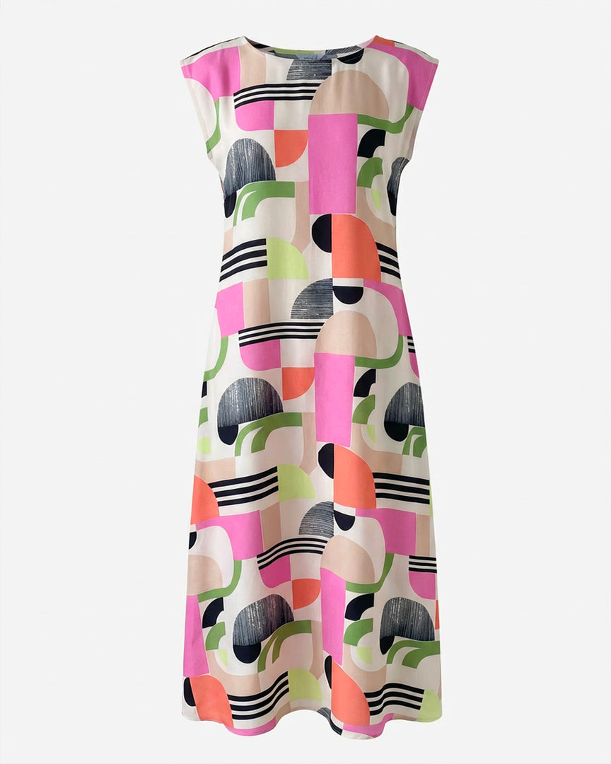 Color Block Rayon Dress