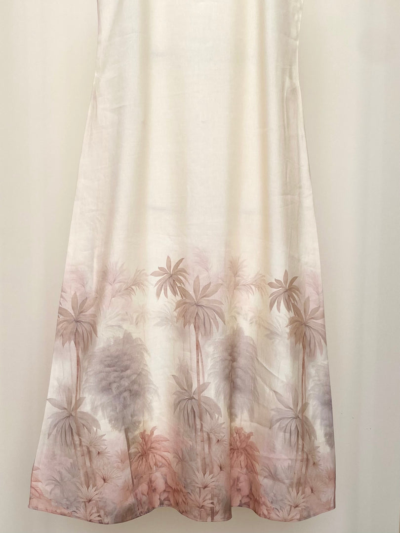Palm linen viscose Dress