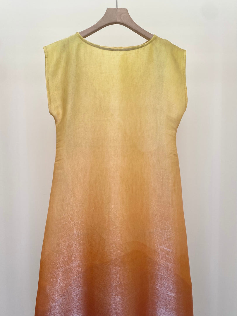 Orange Fade Rayon Dress