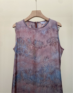 Load image into Gallery viewer, Purple Metallic Tie-dye Crepe dress
