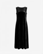 Load image into Gallery viewer, Black glitter velvet dress
