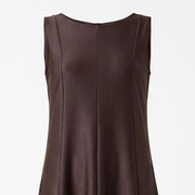 Shiny Brown Crepe Dress