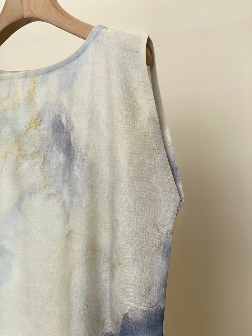 Sky Glow Linen Viscose Dress