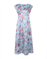 Load image into Gallery viewer, Light blue floral jacquard dress
