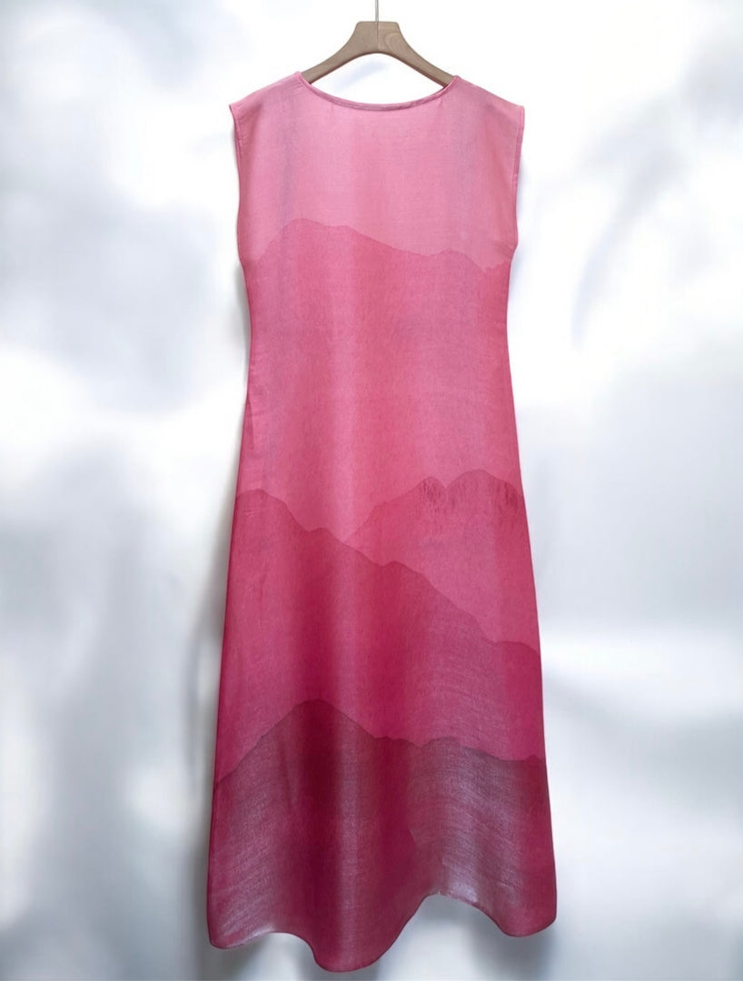 Pink Fade Rayon Dress