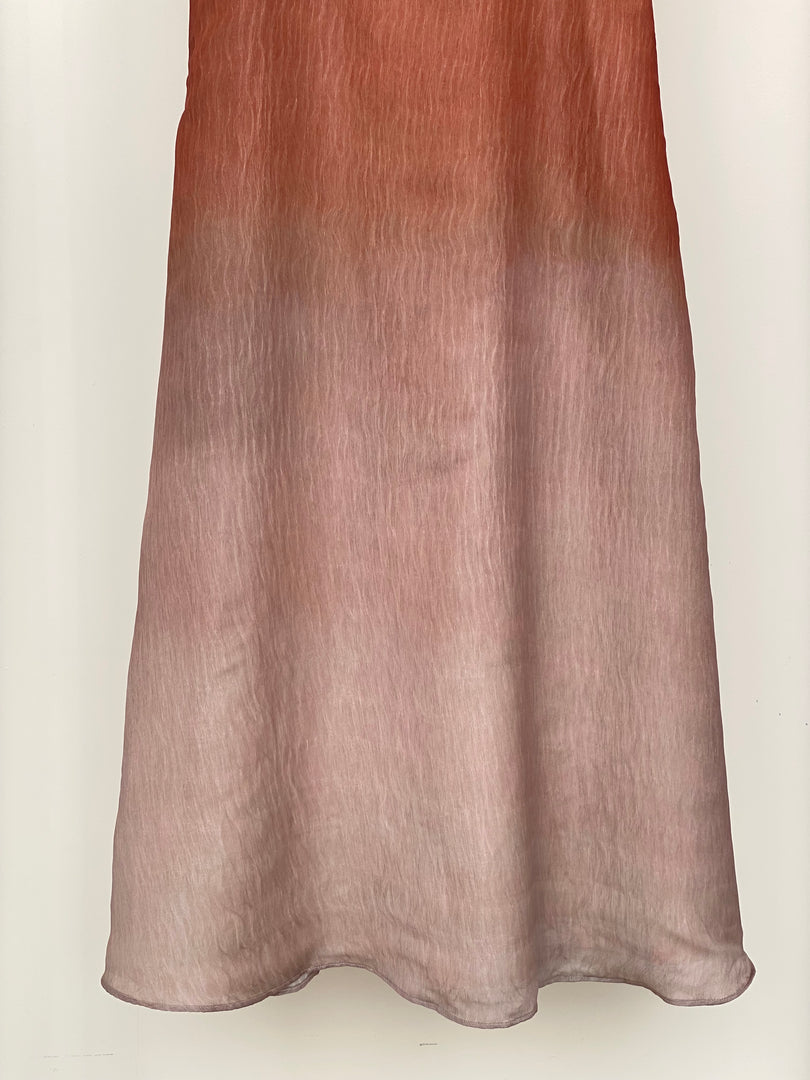 Brown and beige Double Chiffon Dress