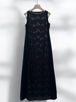 Load image into Gallery viewer, Black Organza and Sequins Two-piece Dress with shailah
