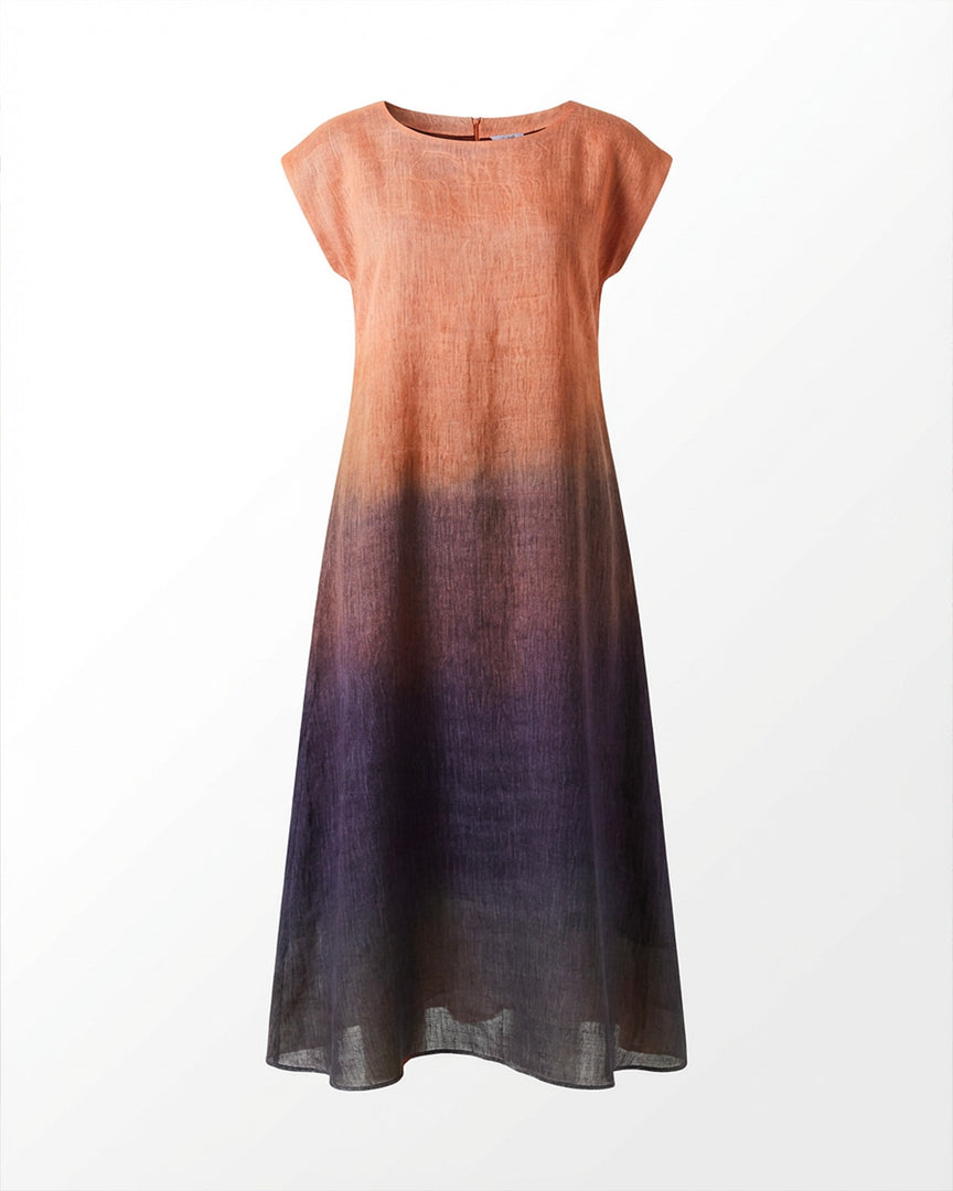 Orange Double Chiffon Dress without lining