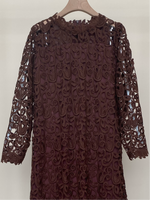 Load image into Gallery viewer, Heavy Brown floral lace
