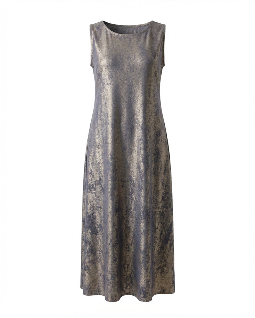 Blue shimmer Crepe Dress