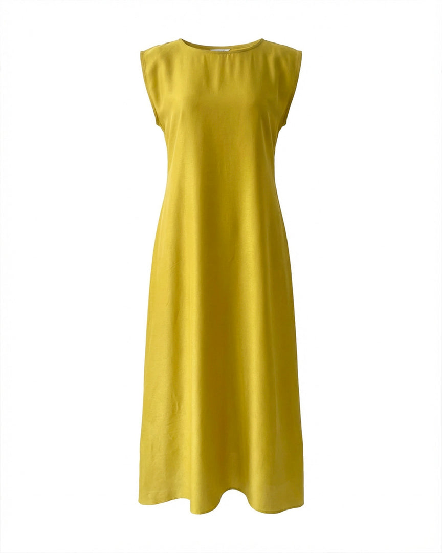 Gold Crepe Dress
