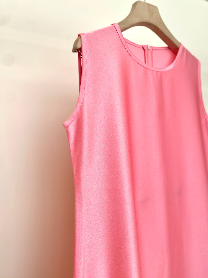Soft Pink Crepe Dress