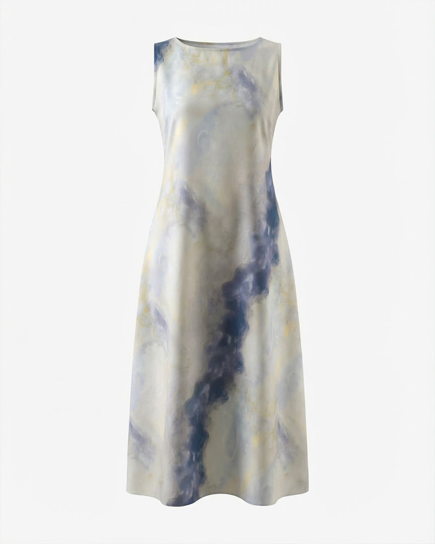 Sky Glow Linen Viscose Dress