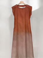 Load image into Gallery viewer, Brown and beige Double Chiffon Dress
