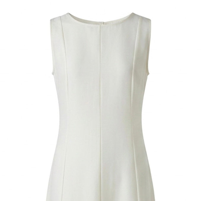 Shiny white Crepe Dress