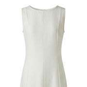 Shiny white Crepe Dress