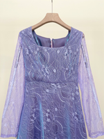 Load image into Gallery viewer, Purple Floral Lace Dress
