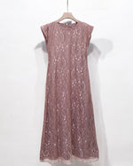 Load image into Gallery viewer, Brown Floral Lace Dress
