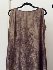 Burgundy Shimmer Crepe Dress