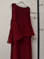 Load image into Gallery viewer, Red Chiffon Ruffle Dress