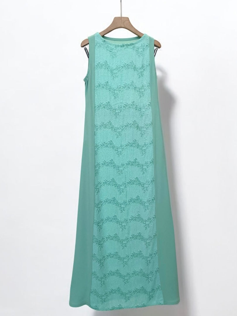 Mint green Organza and Sequins Two-piece Dress with shailah