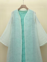 Load image into Gallery viewer, Mint green Organza and Sequins Two-piece Dress with shailah
