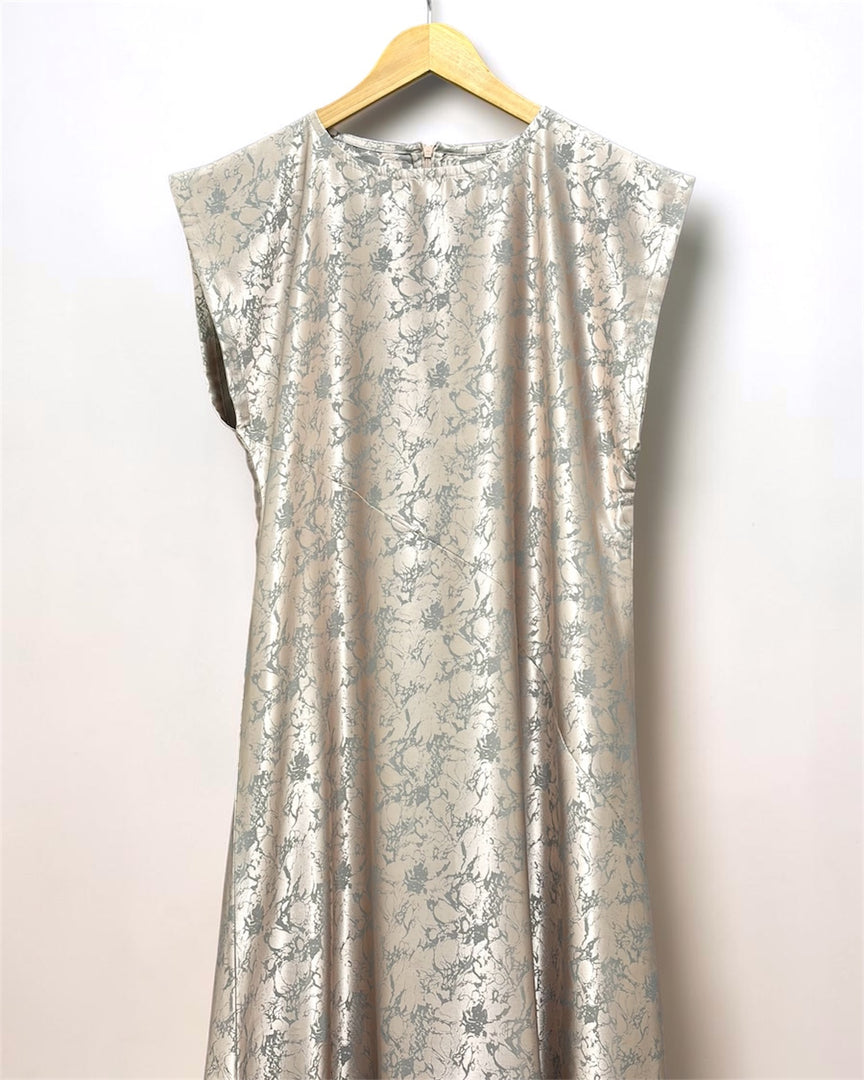 Dark Beige Curved Seam Dress