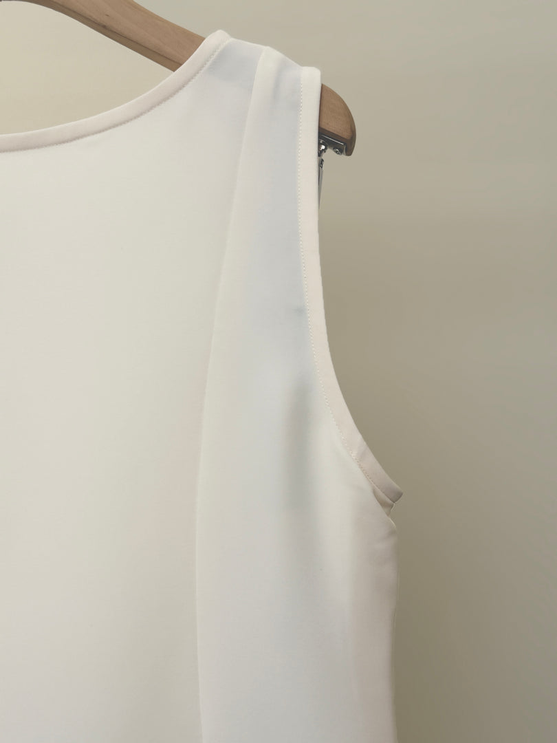 White double crepe Dress