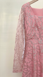 Load image into Gallery viewer, Peach Pink Lace Dress
