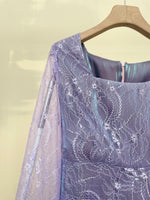 Load image into Gallery viewer, Purple Floral Lace Dress
